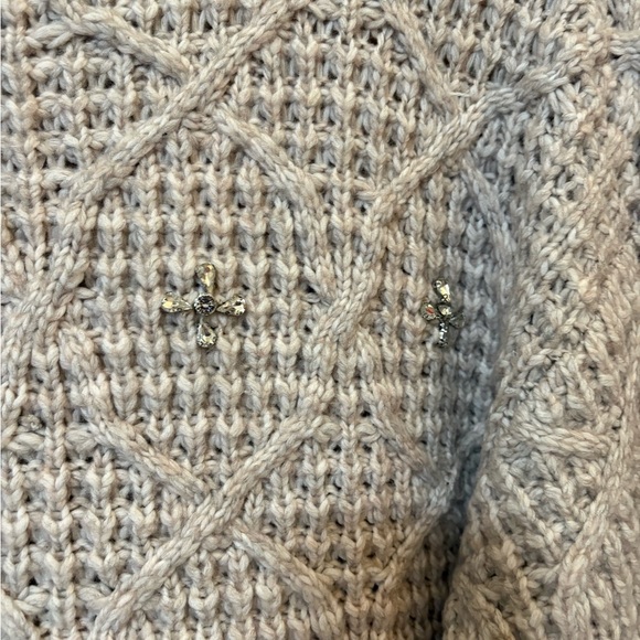 Express Textured Knit Sweater in Light Gray - Picture 6 of 7